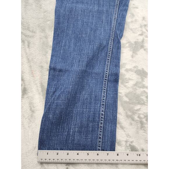 Vintage Y2K Tommy Hilfiger High Rise Denim Jeans Size 31 Dark Wash Red Logo - Picture 8 of 9